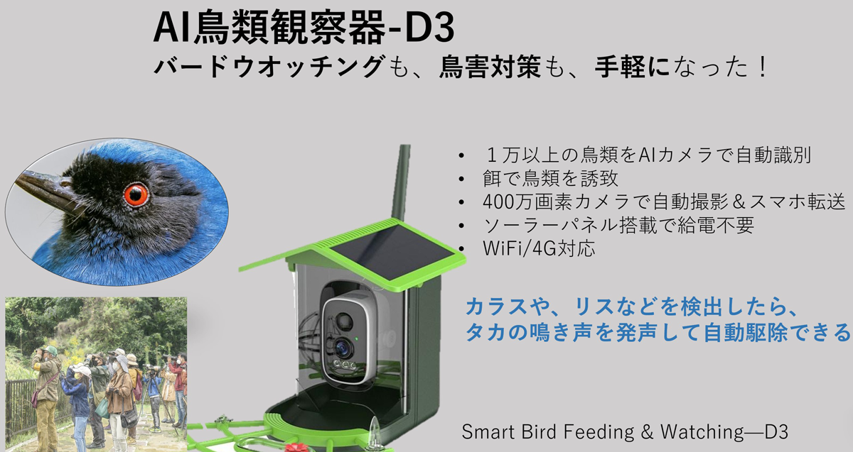 鳥類観察＆鳥害対策装置