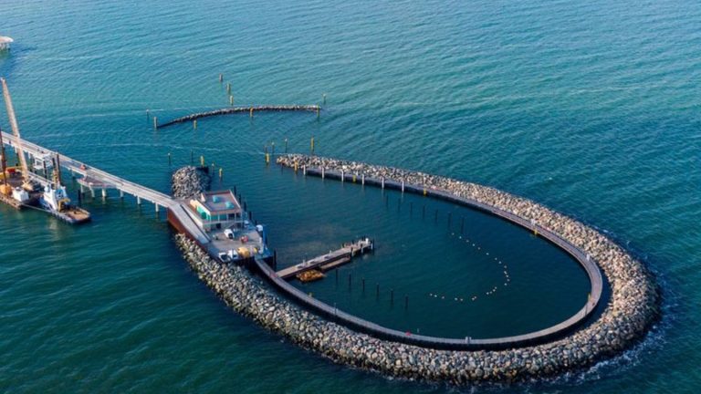 Längste Ostsee-Seebrücke: Inselhafen und Seebrücke: Neue Wahrzeichen für Prerow und MV