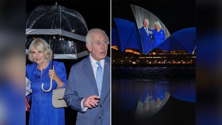 König Charles und Königin Camilla: Sydney begrüßt sie mit Regen und Illumination