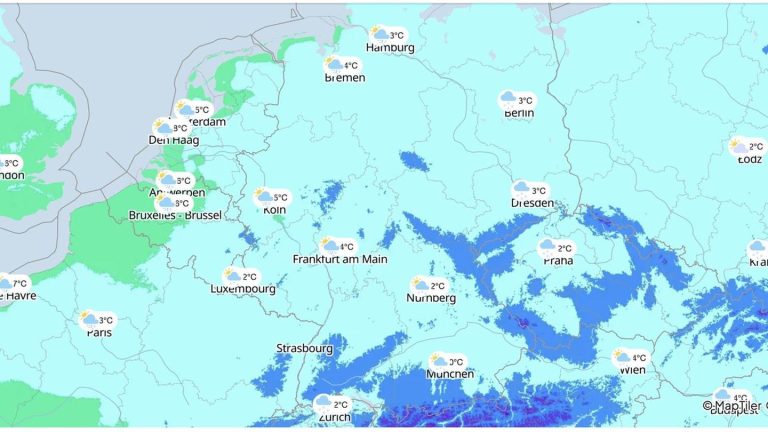 Temperaturen: Unwetter-Warnung vor Glätte, Sturm und Schnee: Karten zeigen die Lage