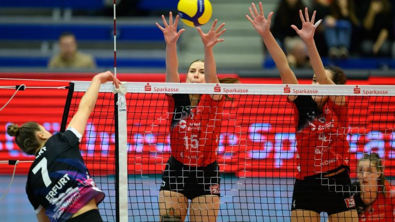 Bundesliga: Dresdner Volleyballerinnen gewinnen Ostduell mit Erfurt